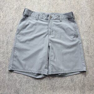 Huk Pursuit 8.5" Shorts Men M Gray Stretch Performance Fishing 30+ UPF Unlined